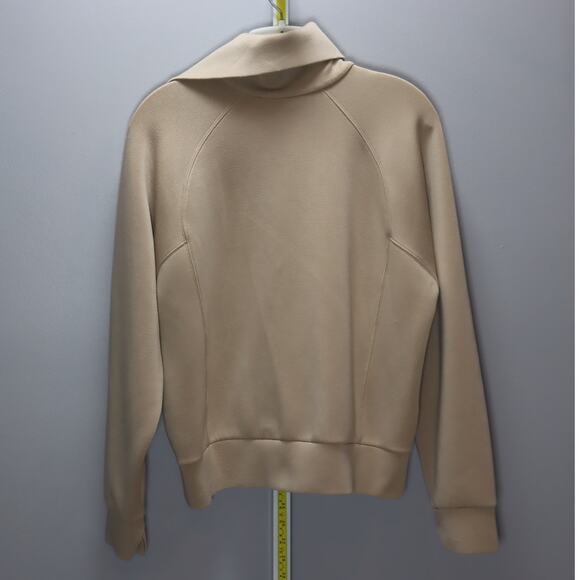 Spanx AirEssentials Half Zip Pullover Sand Beige Size L - Picture 2 of 4